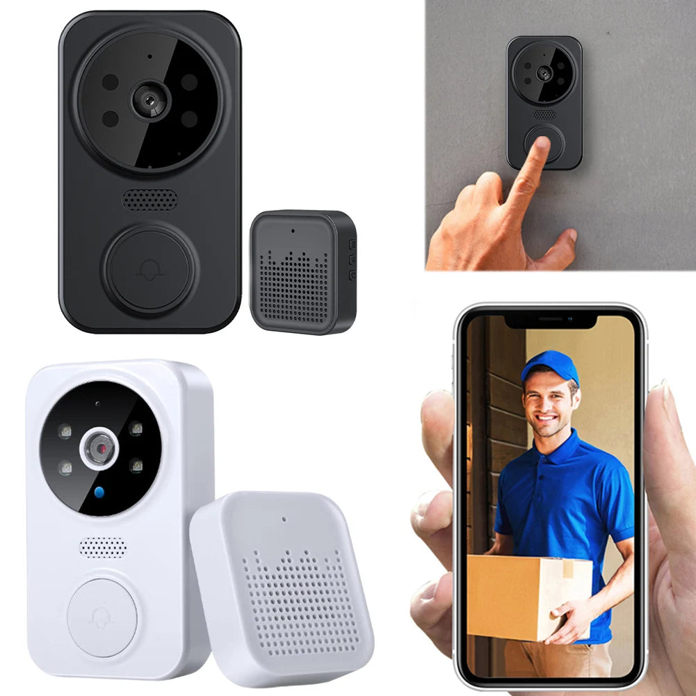 Wifi Smart Audio Doorbell Camera 2-Way Audio Wireless Visual Intercom Doorbell with Remote Monitor Indoor Outdoor Surveillance
