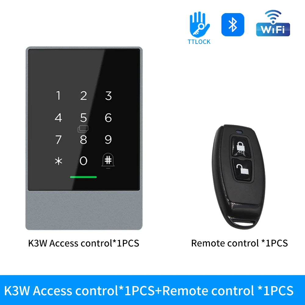 Wifi+Bluetooth Ttlock K3W K3FW K3QW Smart Lock Keypad Waterproof Smart Lock App Alexa Fingerprint Code RFID Card Access Control