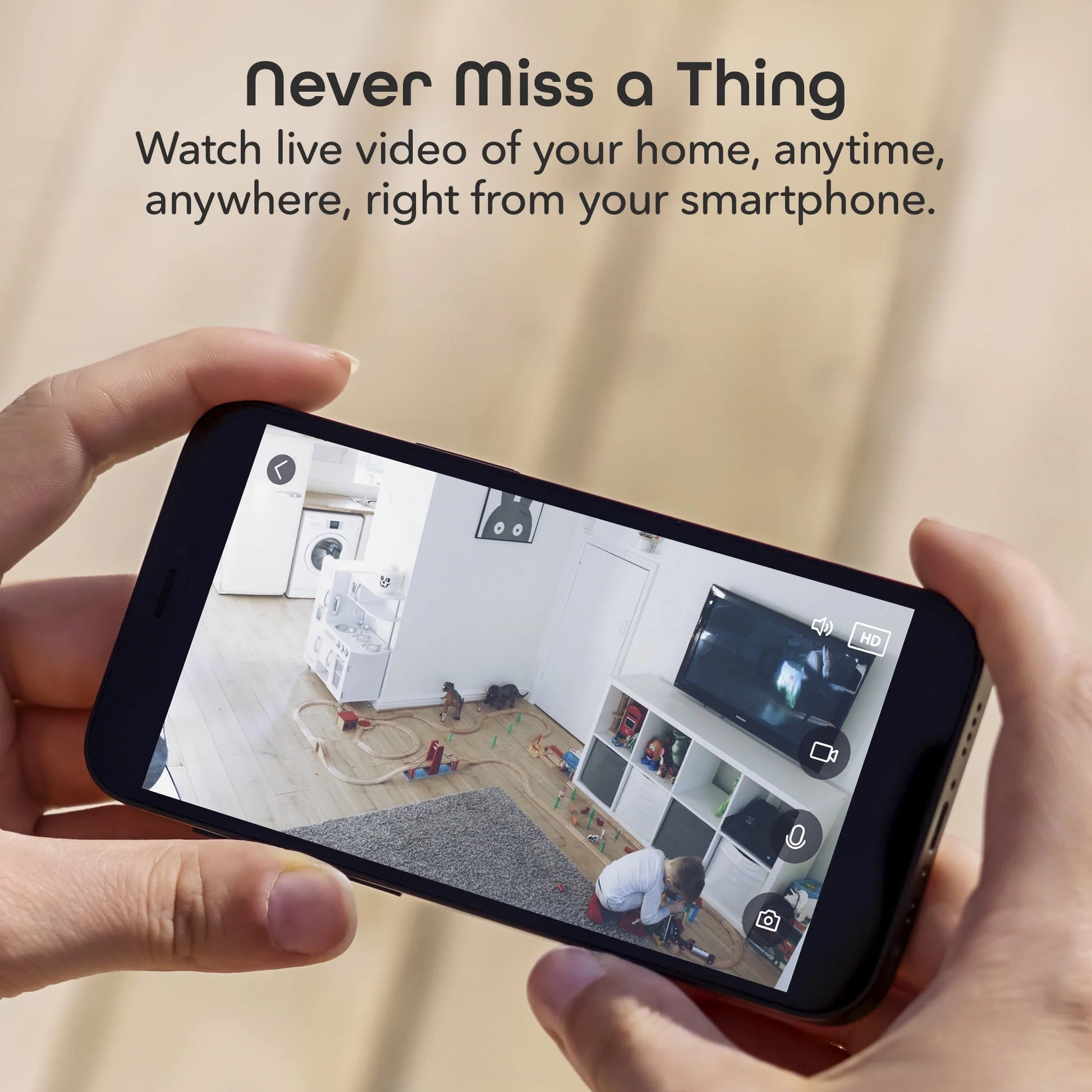 Look Smart Indoor Security Camera | 1080P HD with Night Vision, Motion Detection, 2-Way Audio | Compatible with Alexa & Google Home | 2 Pack