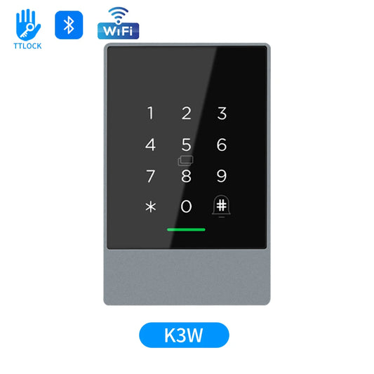 Wifi+Bluetooth Ttlock K3W K3FW K3QW Smart Lock Keypad Waterproof Smart Lock App Alexa Fingerprint Code RFID Card Access Control
