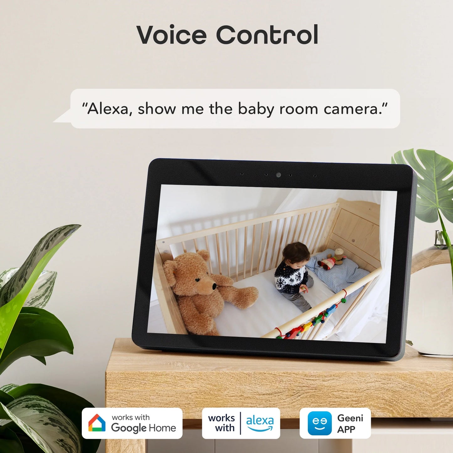 Look Smart Indoor Security Camera | 1080P HD with Night Vision, Motion Detection, 2-Way Audio | Compatible with Alexa & Google Home | 2 Pack