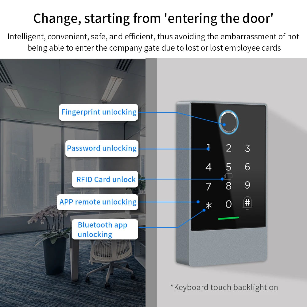 Wifi+Bluetooth Ttlock K3W K3FW K3QW Smart Lock Keypad Waterproof Smart Lock App Alexa Fingerprint Code RFID Card Access Control
